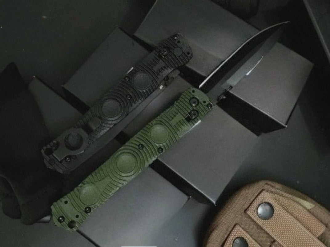 BM391 D2 Steel Tactical Folding Knife Nylon Fiberglass Plastic Handle