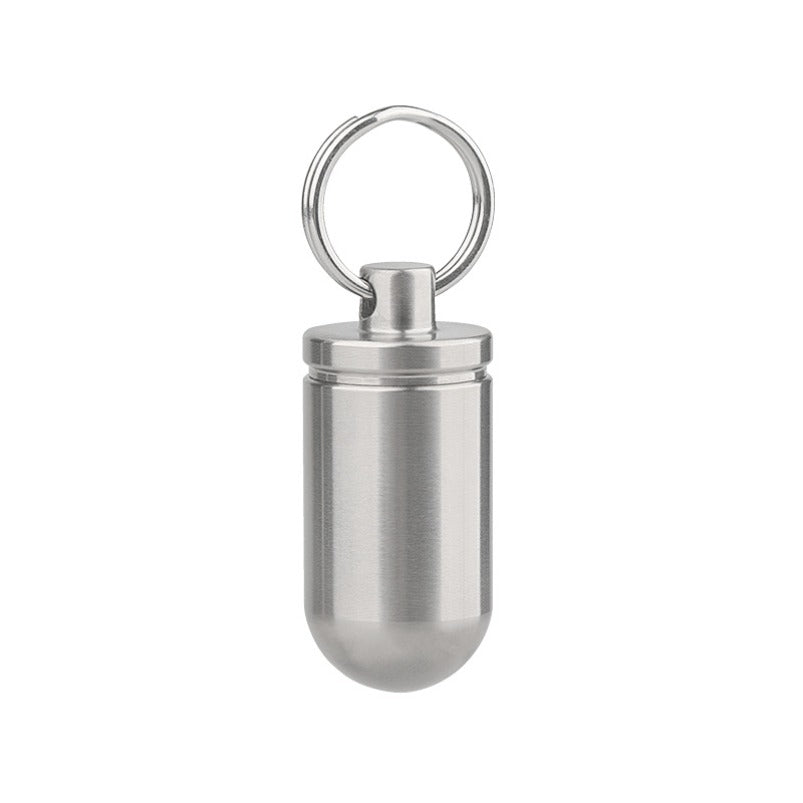 Titanium Alloy Waterproof Bin Portable Pill Key Chain