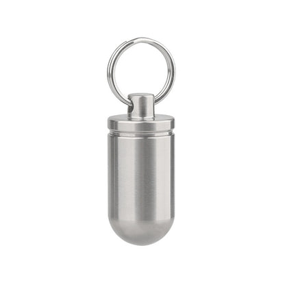 Titanium Alloy Waterproof Bin Portable Pill Key Chain