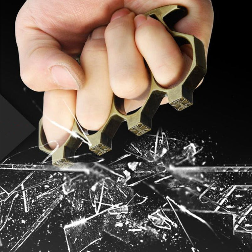 T-Multicolor Brass Knuckle Duster Autodefesa Boxe