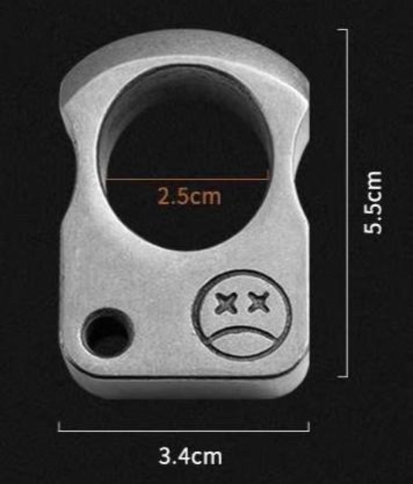 Crying Face-Steel One Finger Knuckles Outdoor Portable EDC
