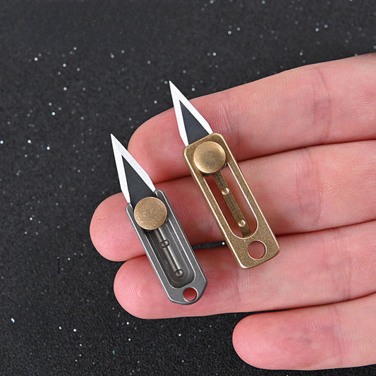 Titan Brass Slide Mini Utility Knife EDC