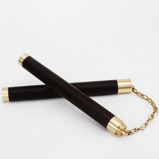 Handcrafted Brass Ebony Dual Section Martial Arts Stick EDC