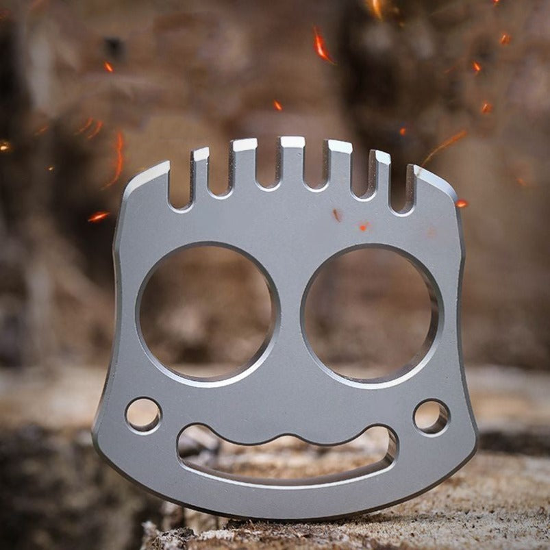 Brook- Steel Knuckle Duster Female Anti Wolf Defense ED