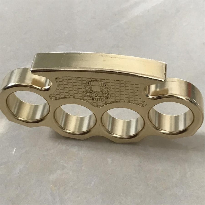 Brass Classic Skull Mini Knuckle Dusters Self Defense EDC