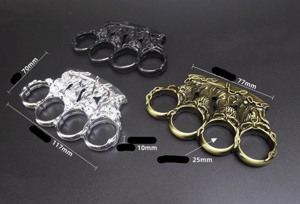 Hell-brass Knuckle Duster Self Defense Outdoor Safety Protective
