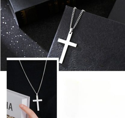 Titanium Steel Cross-shaped Necklace Pendant Gift