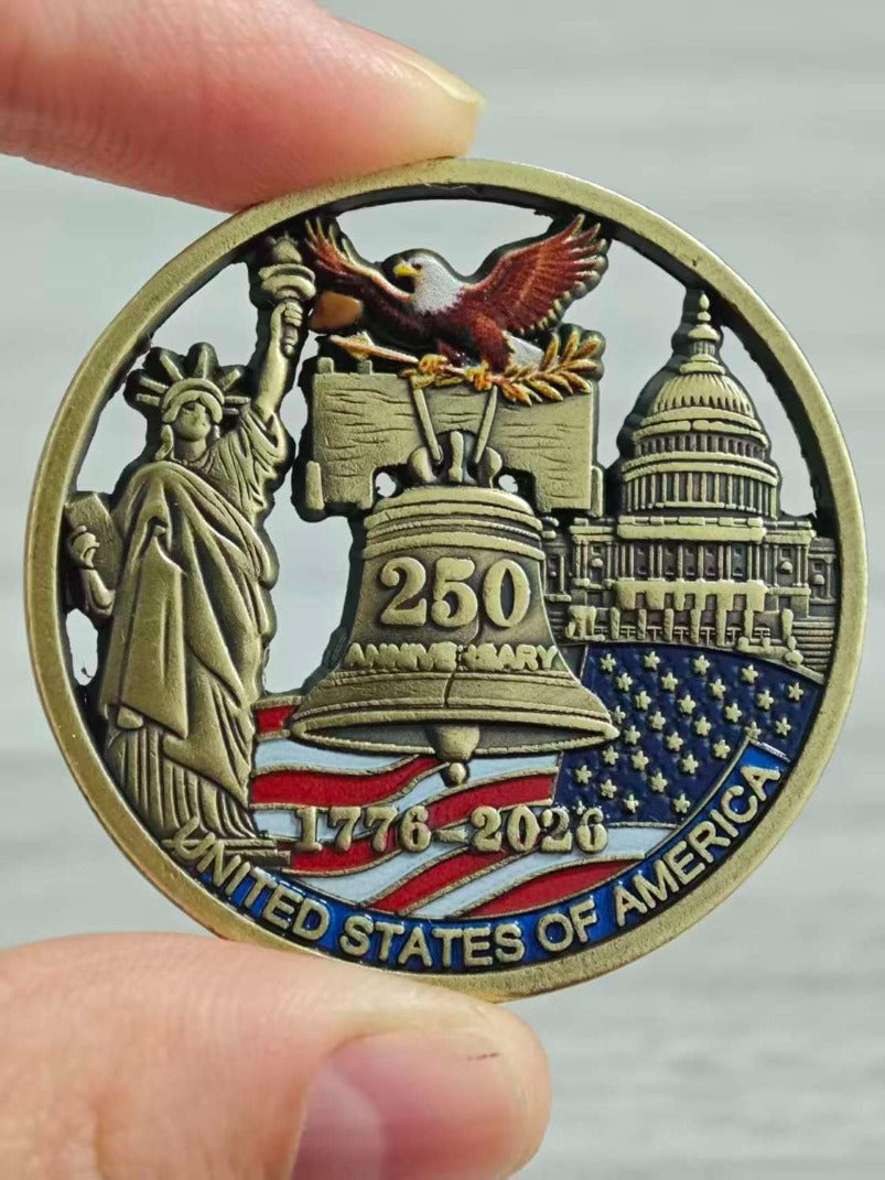 United States 250 Anniversary Coin United States Statue Commemorative Coin Gift Medal