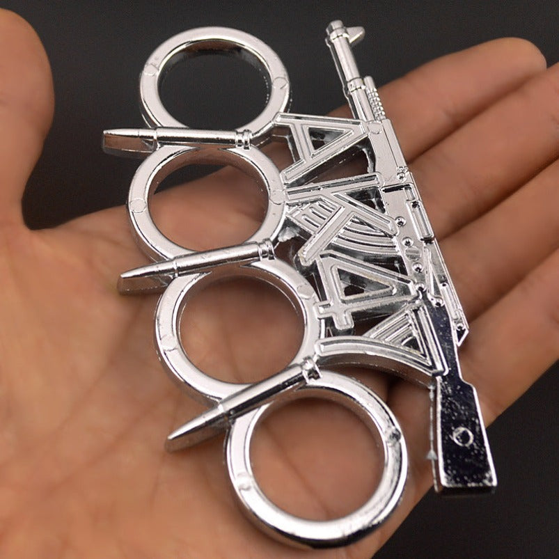 AK47-brass Knuckle Duster Four Finger Tiger with Thorns EDC