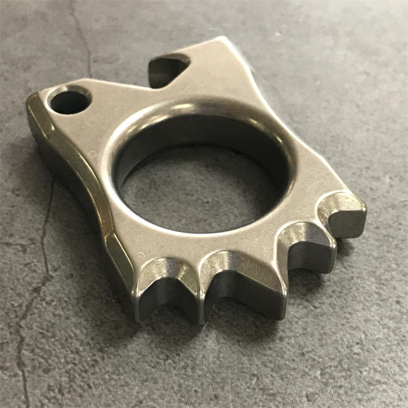 Titanium Hedgehog Open Bottle Knuckle Duster – EDC Multi-Tool