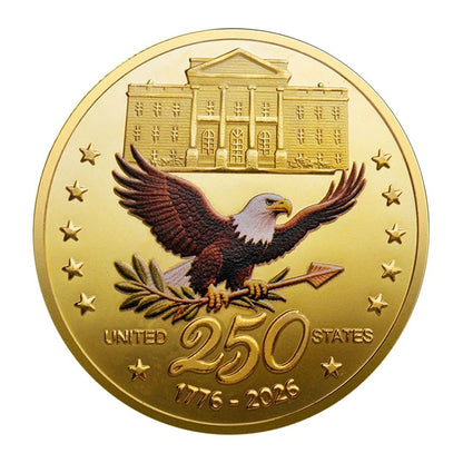 United States 250 Anniversary Coin Gold Plated Statue of Liberty Collection Gift