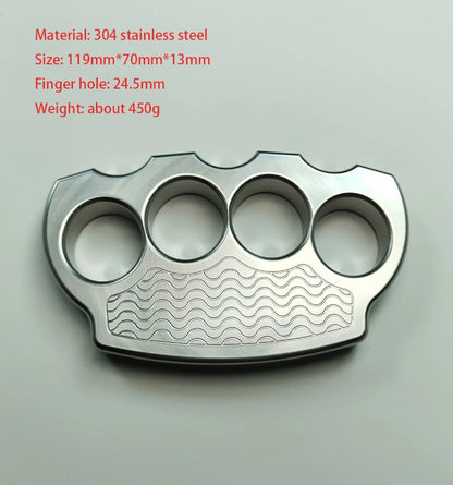 Steel Wrist- Solid Hard Stainless Steel Knuckle Duster EDC