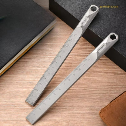 Titanium Alloy Straight Ruler EDC Waist Hanging Crowbar