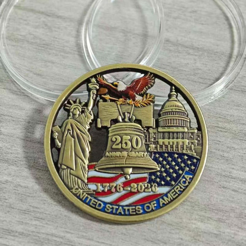 United States 250 Anniversary Coin United States Statue Commemorative Coin Gift Medal