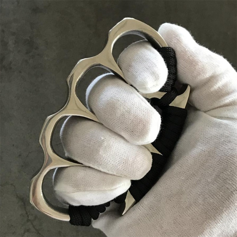 Hard Steel Knuckles Big Finger Hole Self Defense EDC
