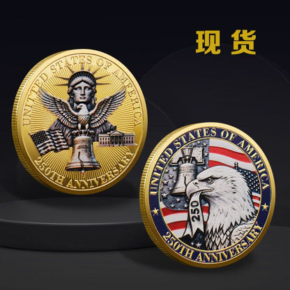 United States 250th Anniversary Silver Coin Exquisite Gift Collection Commemorative Medal