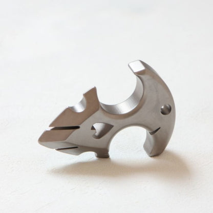 TC4 Titanium Knuckle Duster Collana con ciondolo di sicurezza EDC