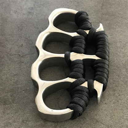 Hard Steel Knuckles Big Finger Hole Self Defense EDC
