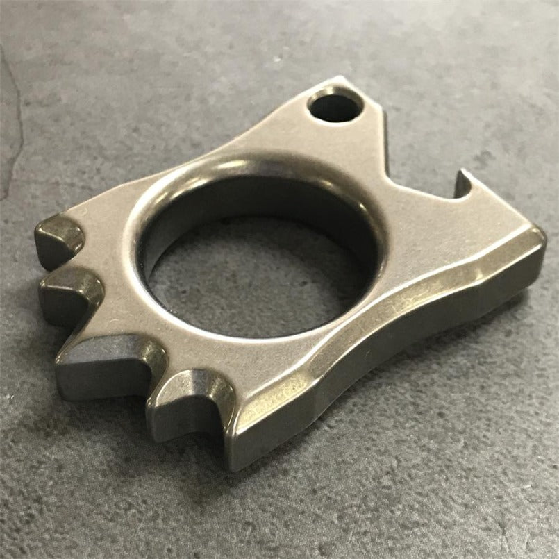 Titanium Hedgehog Open Bottle Knuckle Duster – EDC Multi-Tool