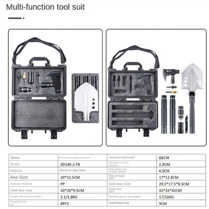 Multifunctional Toolbox Outdoor Shovel Axe Removable Knife