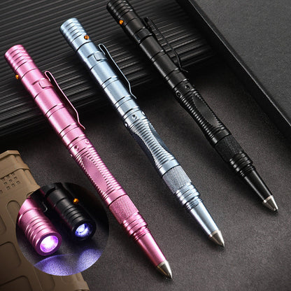 LED Lighting Multifunctional Tactical Pen Pocket Knives EDC