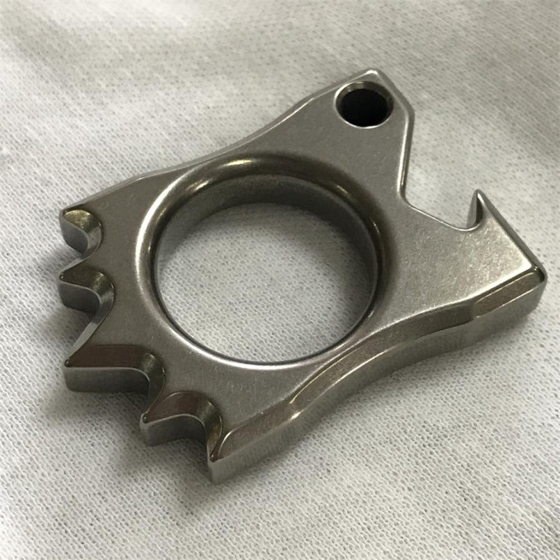 Titanium Hedgehog Open Bottle Knuckle Duster – EDC Multi-Tool