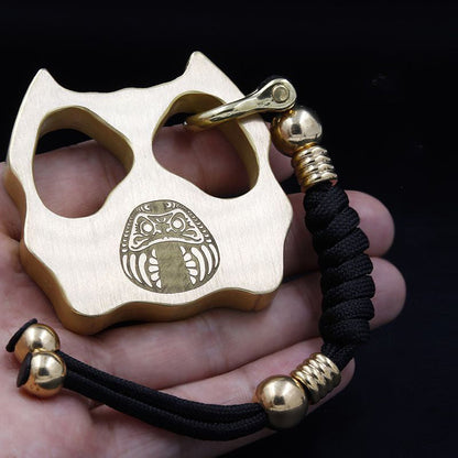 Hound- Brass Knuckle Duster Self Defense Pendant EDC