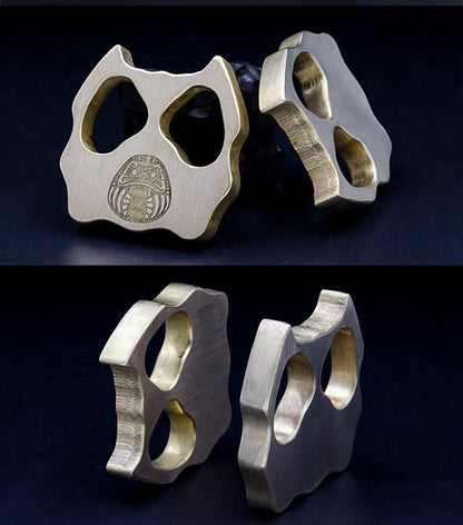 Hound- Brass Knuckle Duster Self Defense Pendant EDC