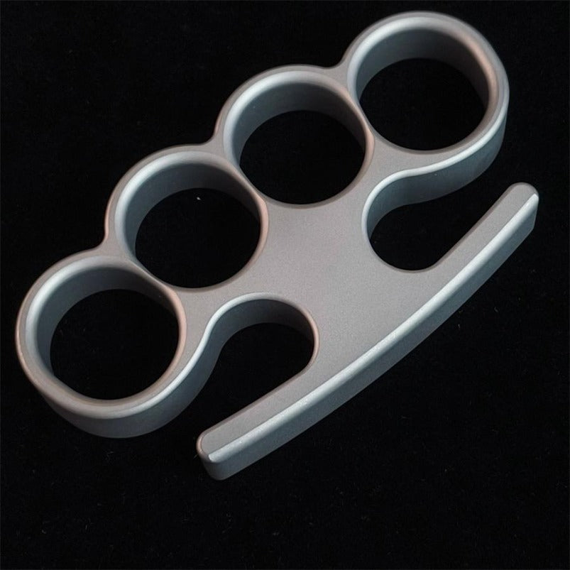 Solid TC21 Titanium Knuckle Duster – Broken Window Self-Defence EDC Tool