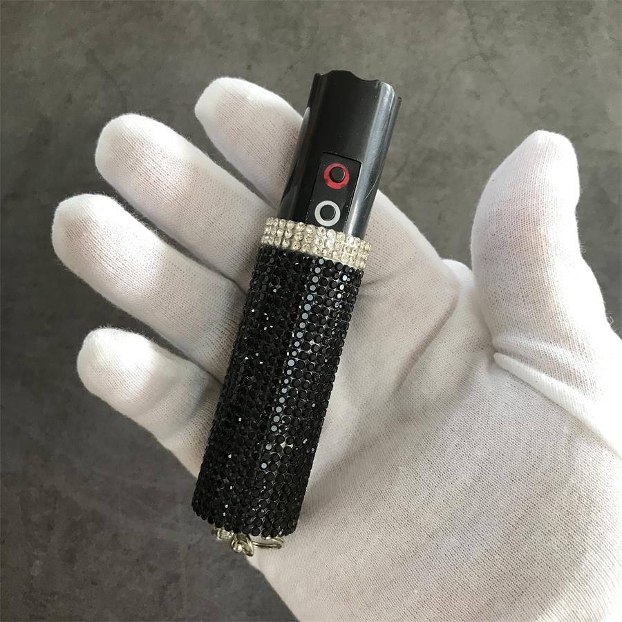 Diamond Veneer Design Pocket Flashlight Stun Gun Self Defense EDC