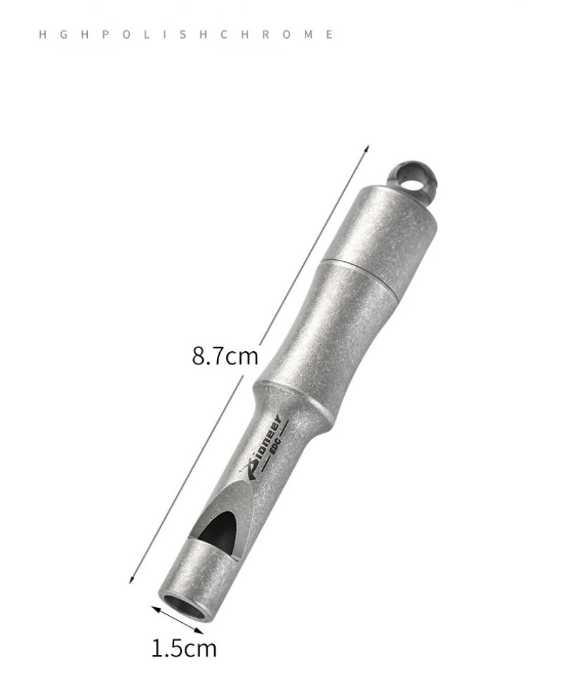 Titanium Storage Bin Waterproof Capsule Blaring Whistle Pill Box