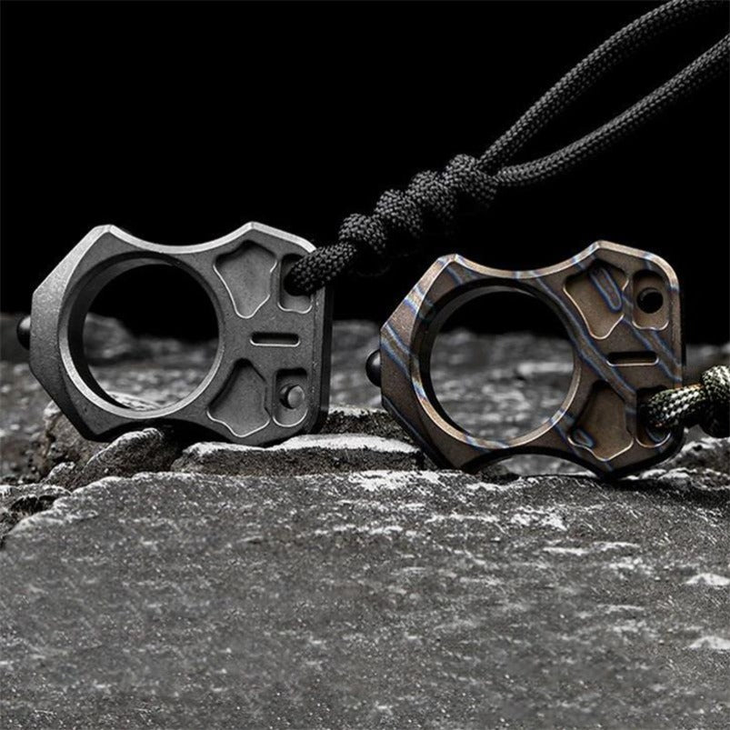 Bean- Single Finger Titanium Knuckle Duster Defense EDC