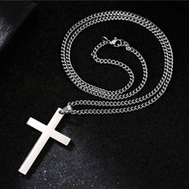 Titanium Steel Cross-shaped Necklace Pendant Gift