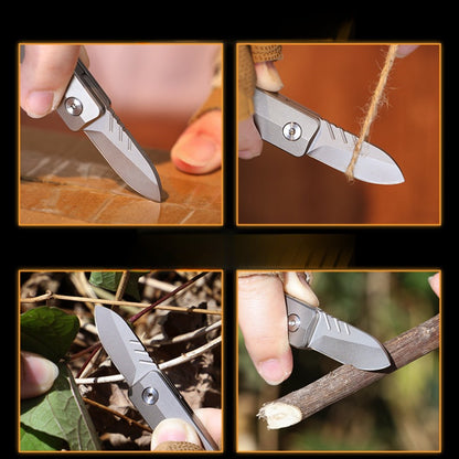Titanium Alloy Mini A Folding Knife Portable Pocket Blade EDC