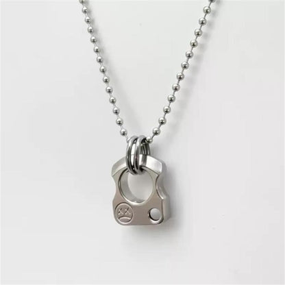 Mini Titanium Knuckle Duster Pendant Jewelry