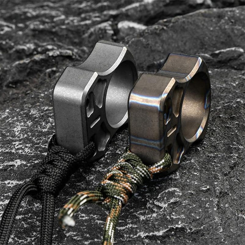 Bean- Single Finger Titanium Knuckle Duster Defense EDC