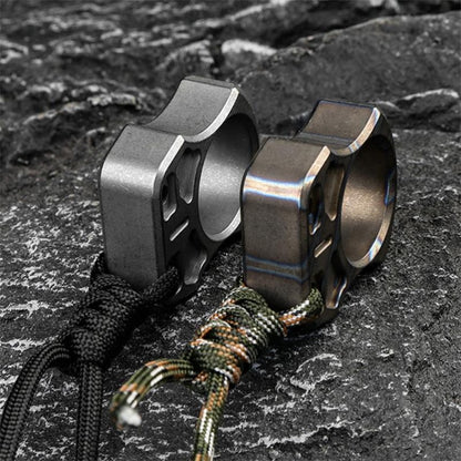Bean- Single Finger Titanium Knuckle Duster Defense EDC