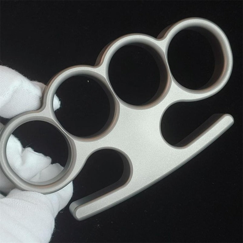 Solid TC21 Titanium Knuckle Duster – Broken Window Self-Defence EDC Tool