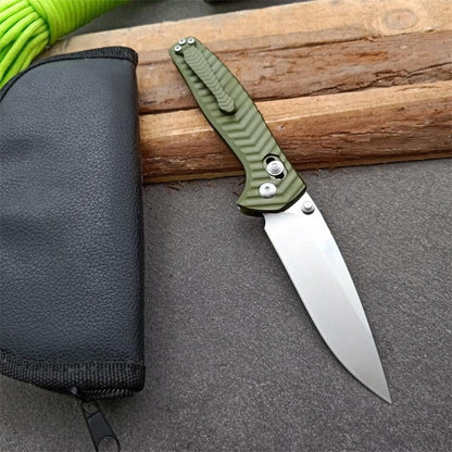 BM781 Green Handle D2 Steel Tactical Folding Knife