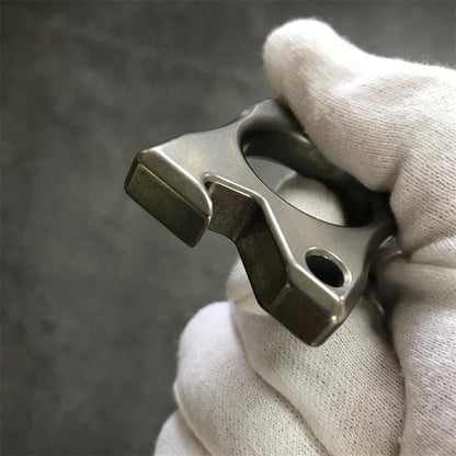 Titanium Hedgehog Open Bottle Knuckle Duster – EDC Multi-Tool