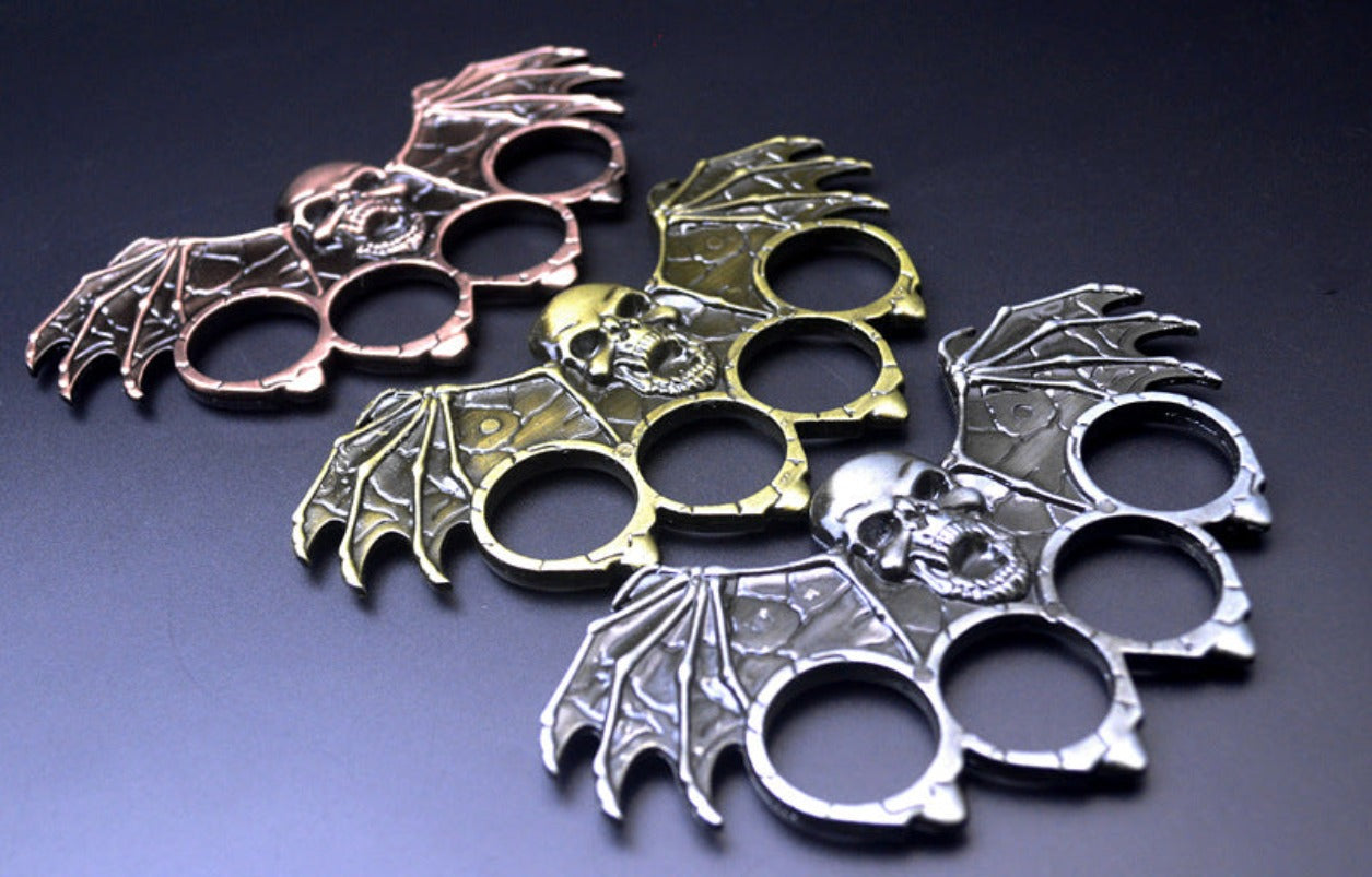 Batman-brass Knuckle Duster Self Defense Finger Spiked EDC