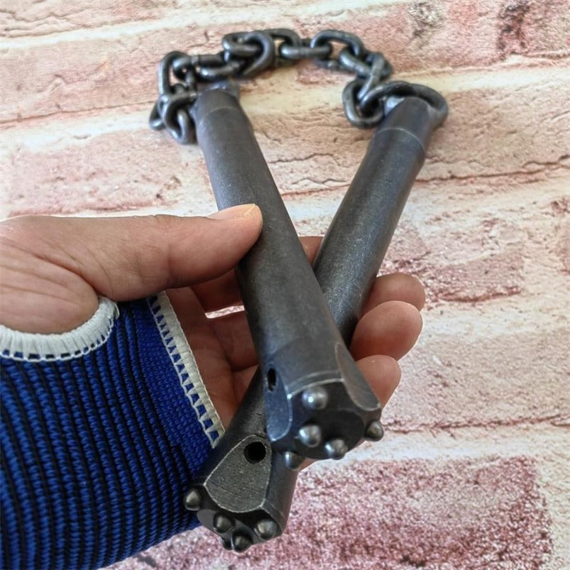 Heavyweight Tungsten Steel Handmade Nunchaku Martial Arts Practice