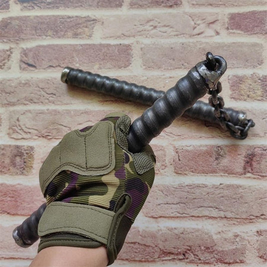 Hollow High Speed Steel Thread Anti-Skid Nunchaku Defense Equipment