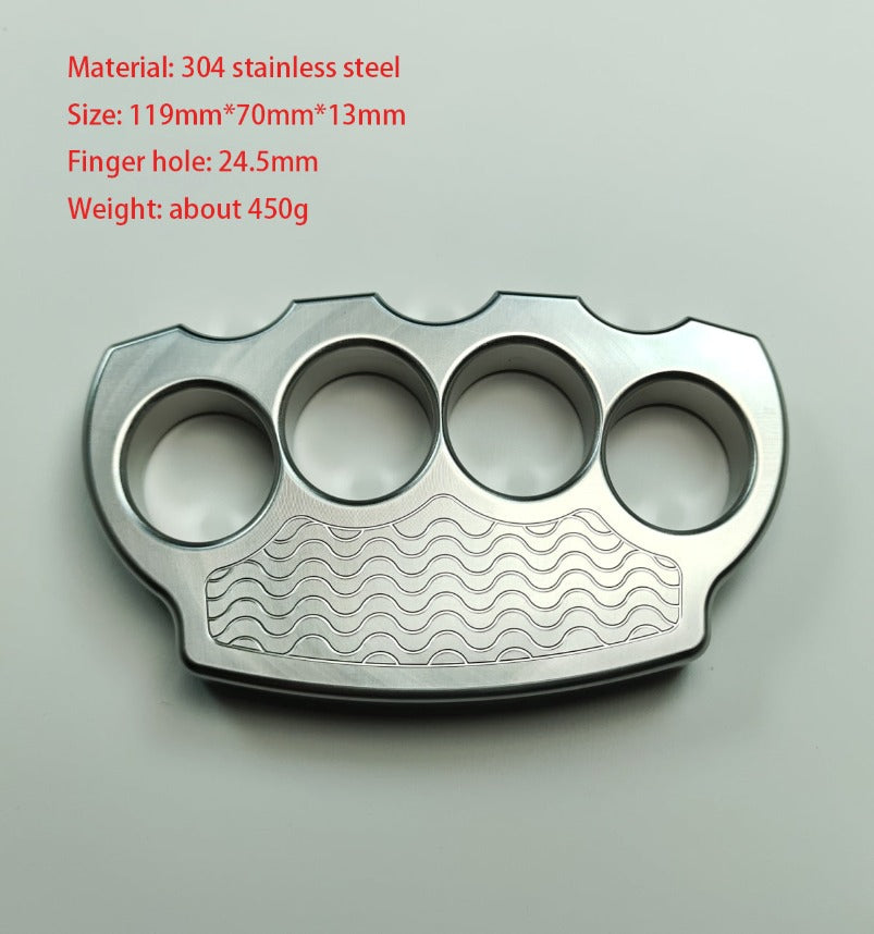 Steel Wrist- Solid Hard Stainless Steel Knuckle Duster EDC