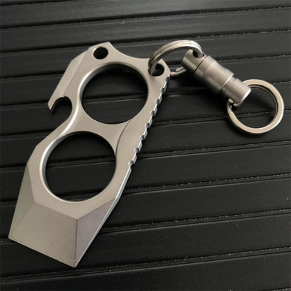 TC4 Titanium Mini Two Finger Knuckles Crowbar Bottle Opener EDC