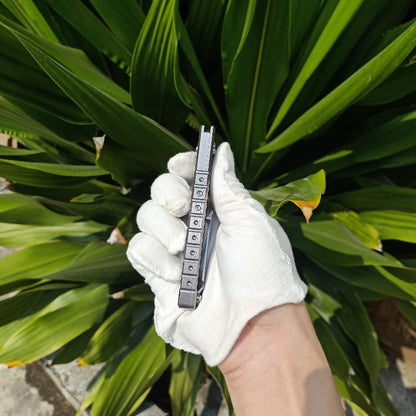 BM781 D2 Steel Folding Knife Silver Textured Handle