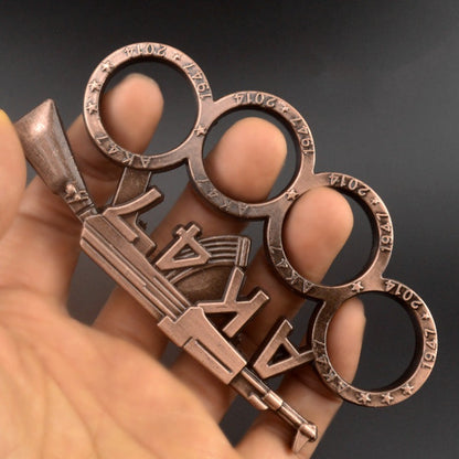 AK47-brass Knuckle Duster Four Finger Tiger with Thorns EDC