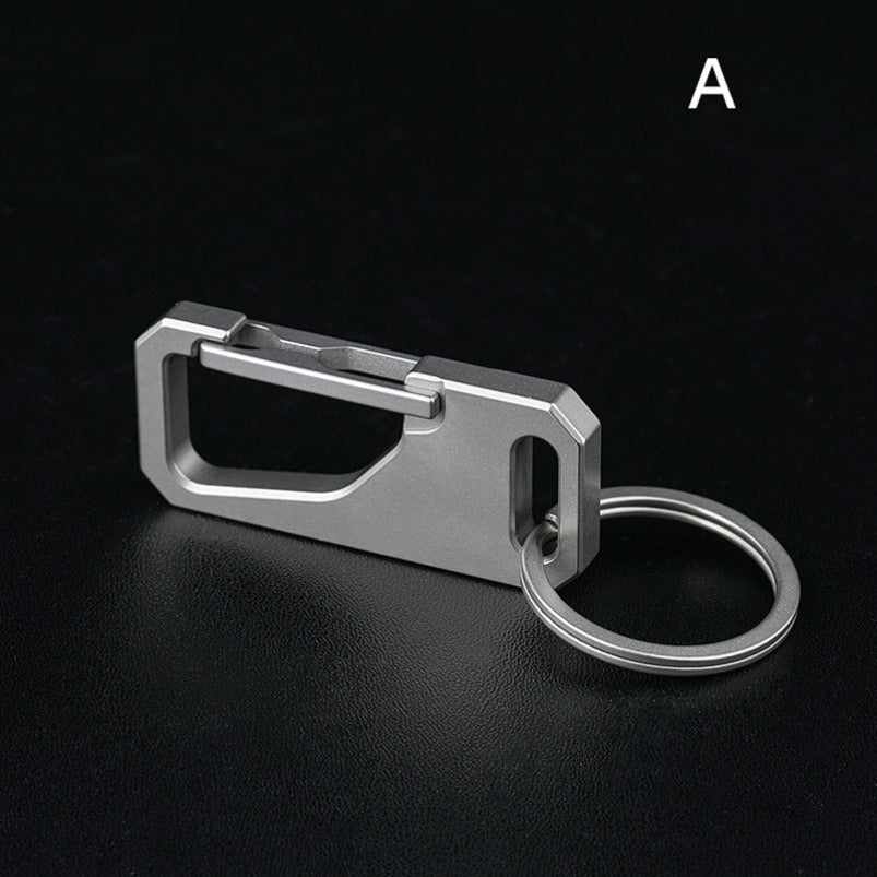 Titanium Leather Keychain Bottle Opener EDC