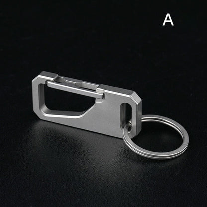 Titanium Leather Keychain Bottle Opener EDC