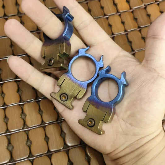 Multi-function Titanium Bullhead Finger Joint Defense EDC